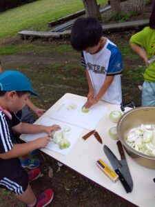 恵庭の学童保育アフターキッズかしわのデイキャンプ写真2025年夏休み3